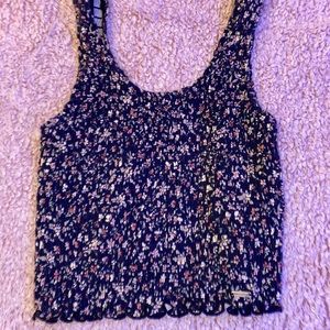 HOLLISTER cropped floral tank